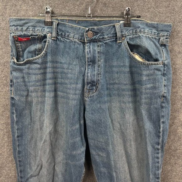 Lee Cooper Harry Style Straight Leg Dark Wash Blue Denim Jeans Mens Size 40 w - Picture 2 of 13